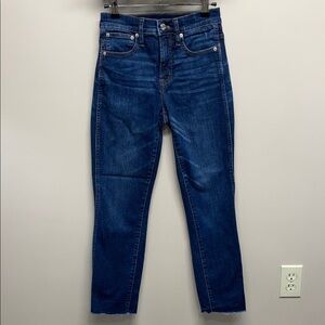 NWOT J. Crew/Jeans Vintage Straight High Rise Raw Hem Denim Jeans 25